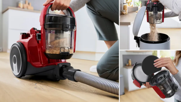 High cleaning efficiency even when the dust box fills up.